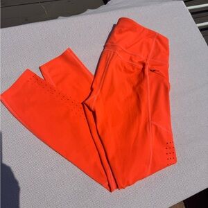 Athleta Leggings with Pockets - Bright Orange Size Medium